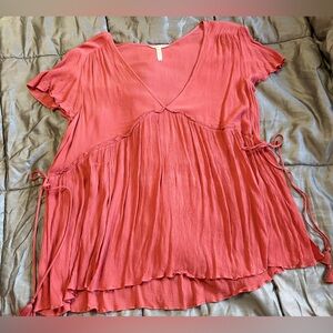 Matilda Jane Coral Blouse with Side Ties